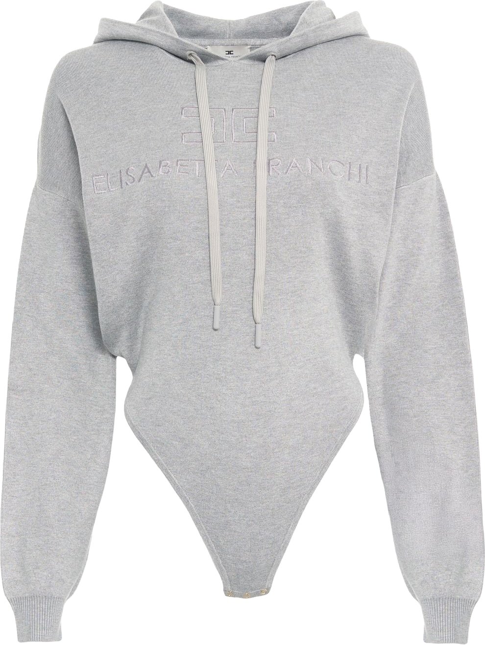 Knit bodysuit with hood