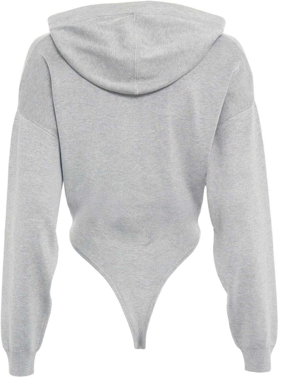 Knit bodysuit with hood