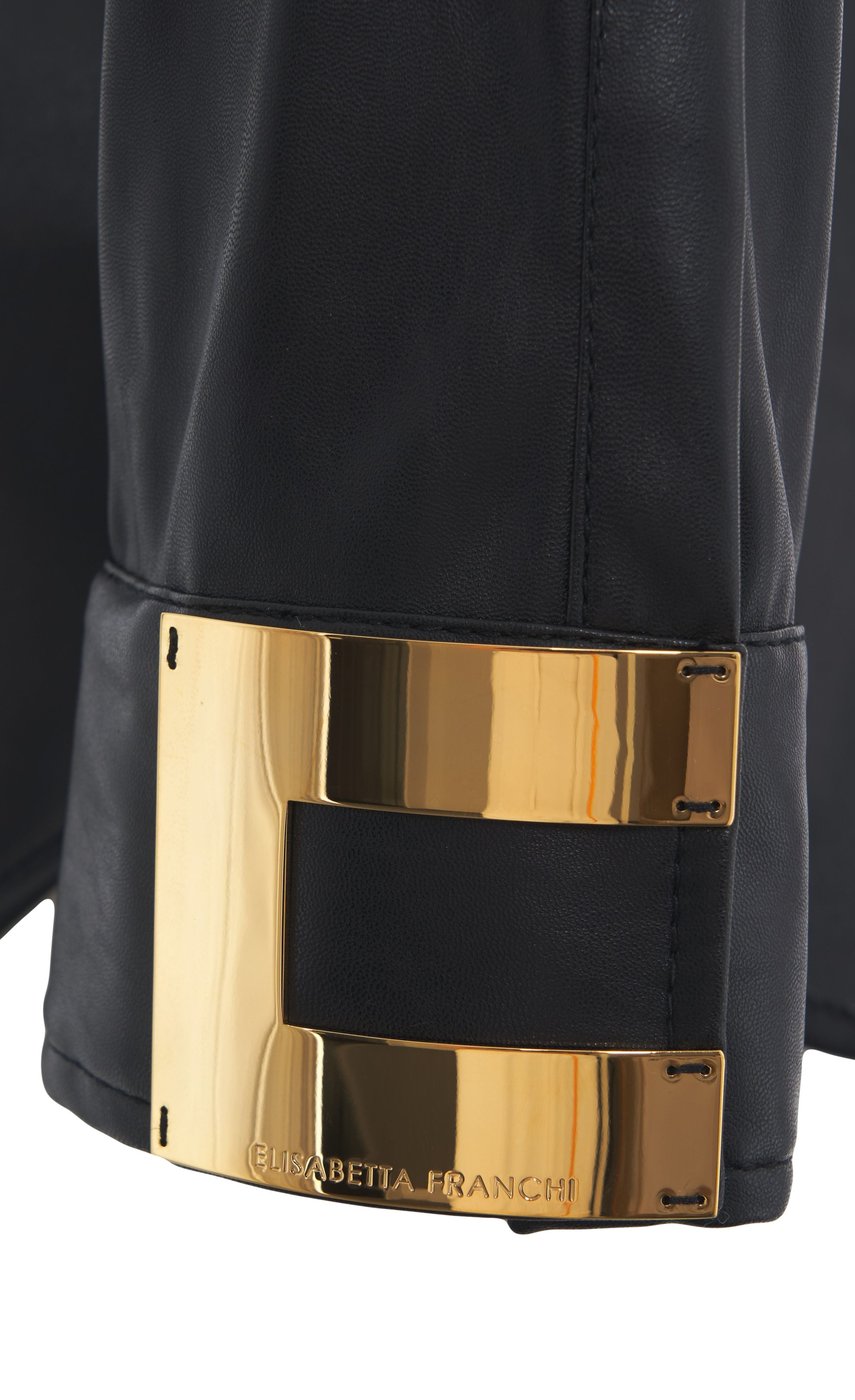 Leather-look blouse