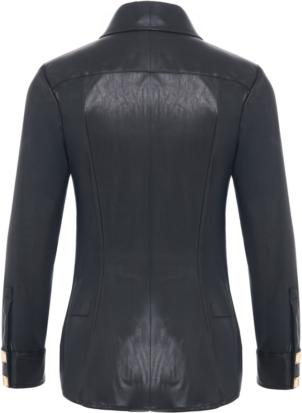 Leather-look blouse