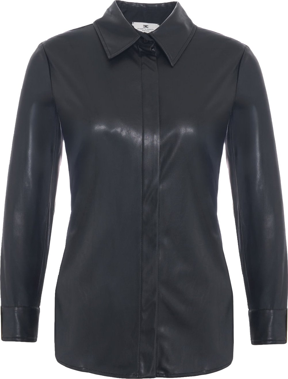 Leather-look blouse