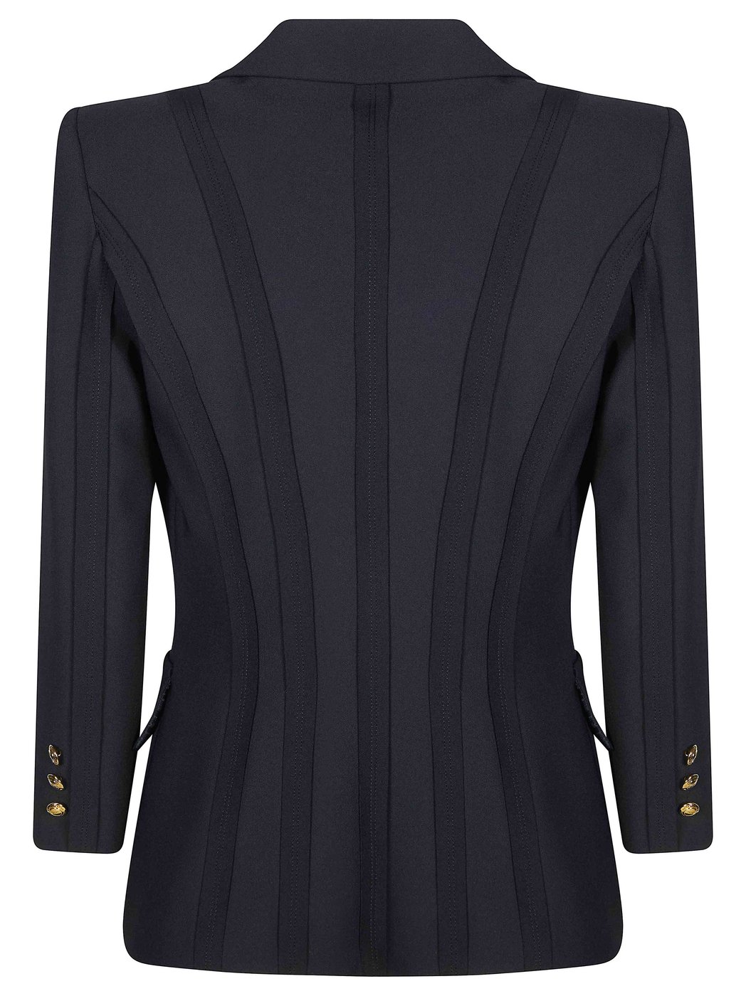 Tailored Double Breasted Gold Buttons Blazer