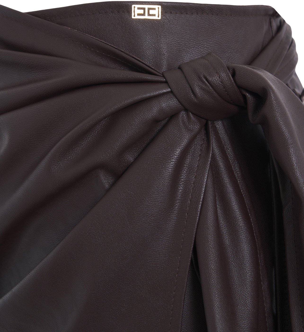 Midi skirt in leather look