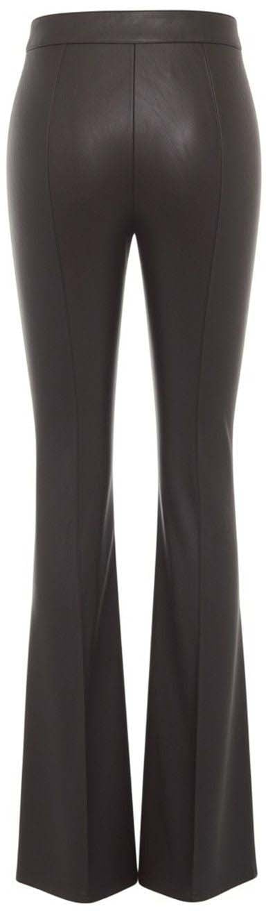Faux leather flared pants