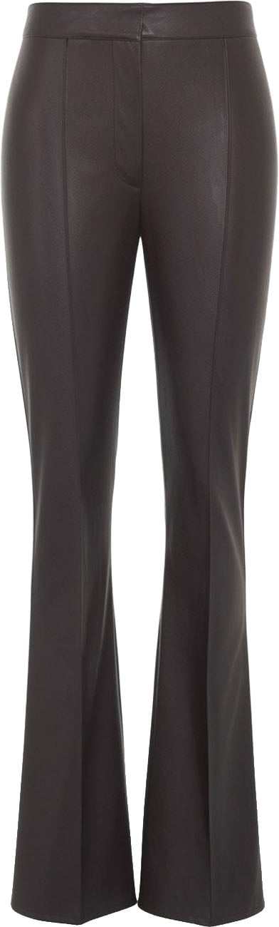Faux leather flared pants