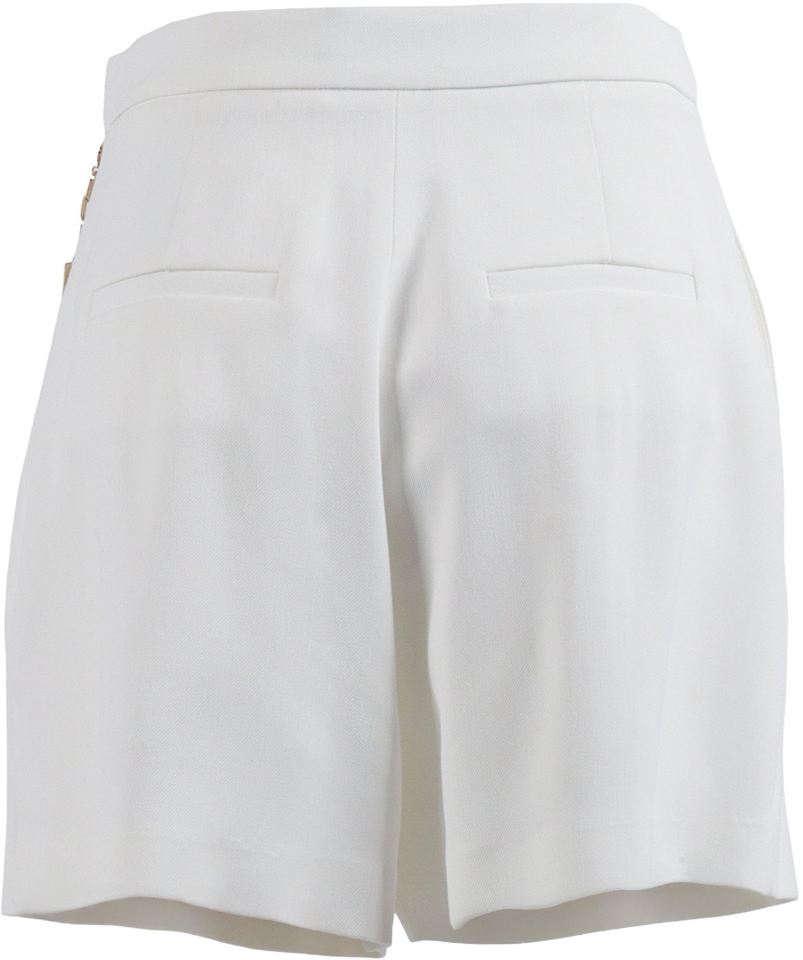 White Tailored Gold Chain Shorts