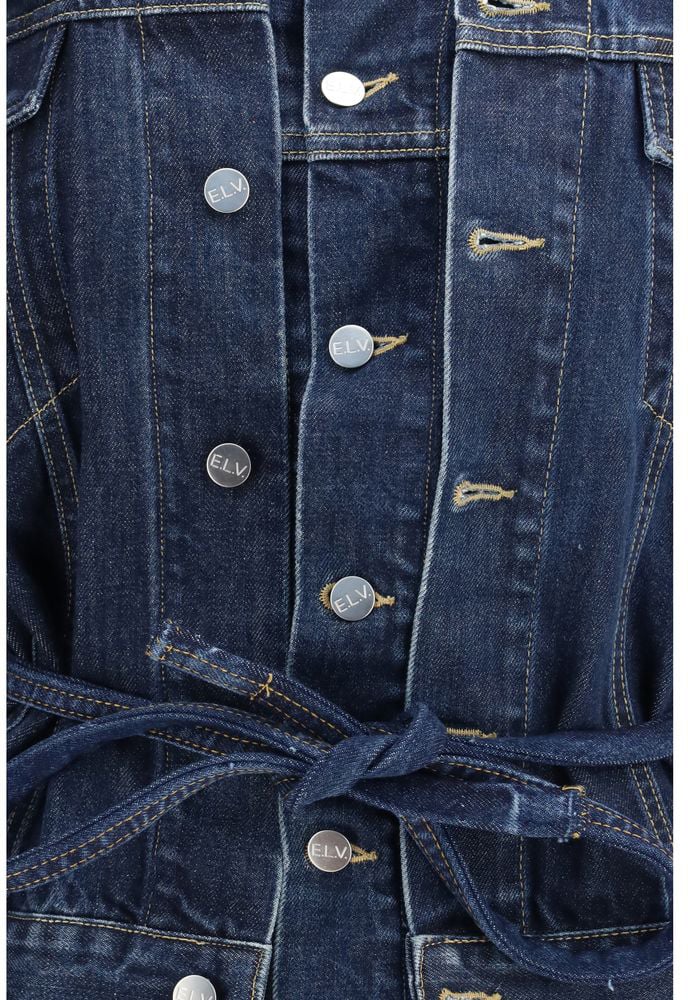 E.L.V. DENIM Blue Cotton Denim Jacket