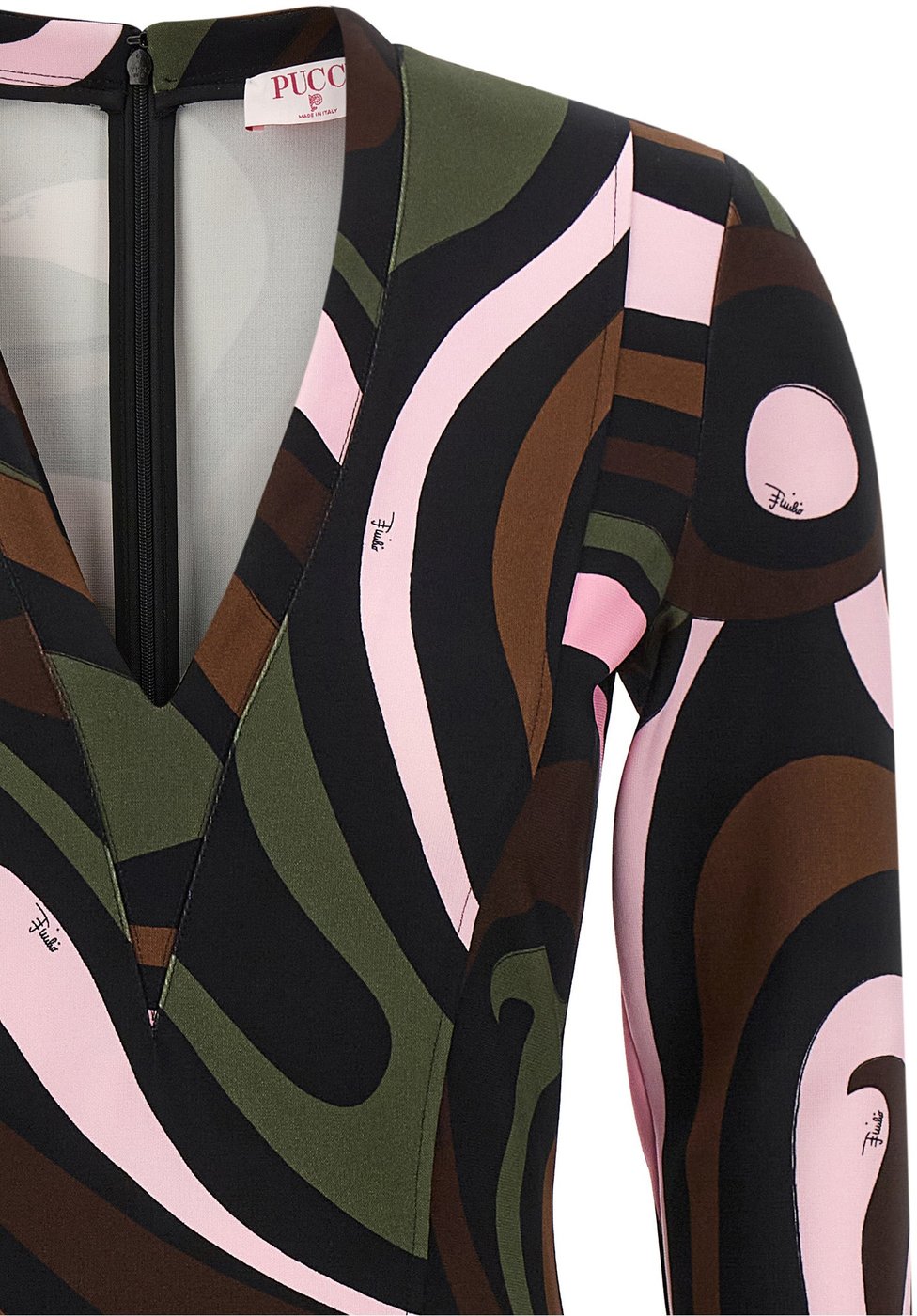 Emilio Pucci Multicolor Viscose Short Dress