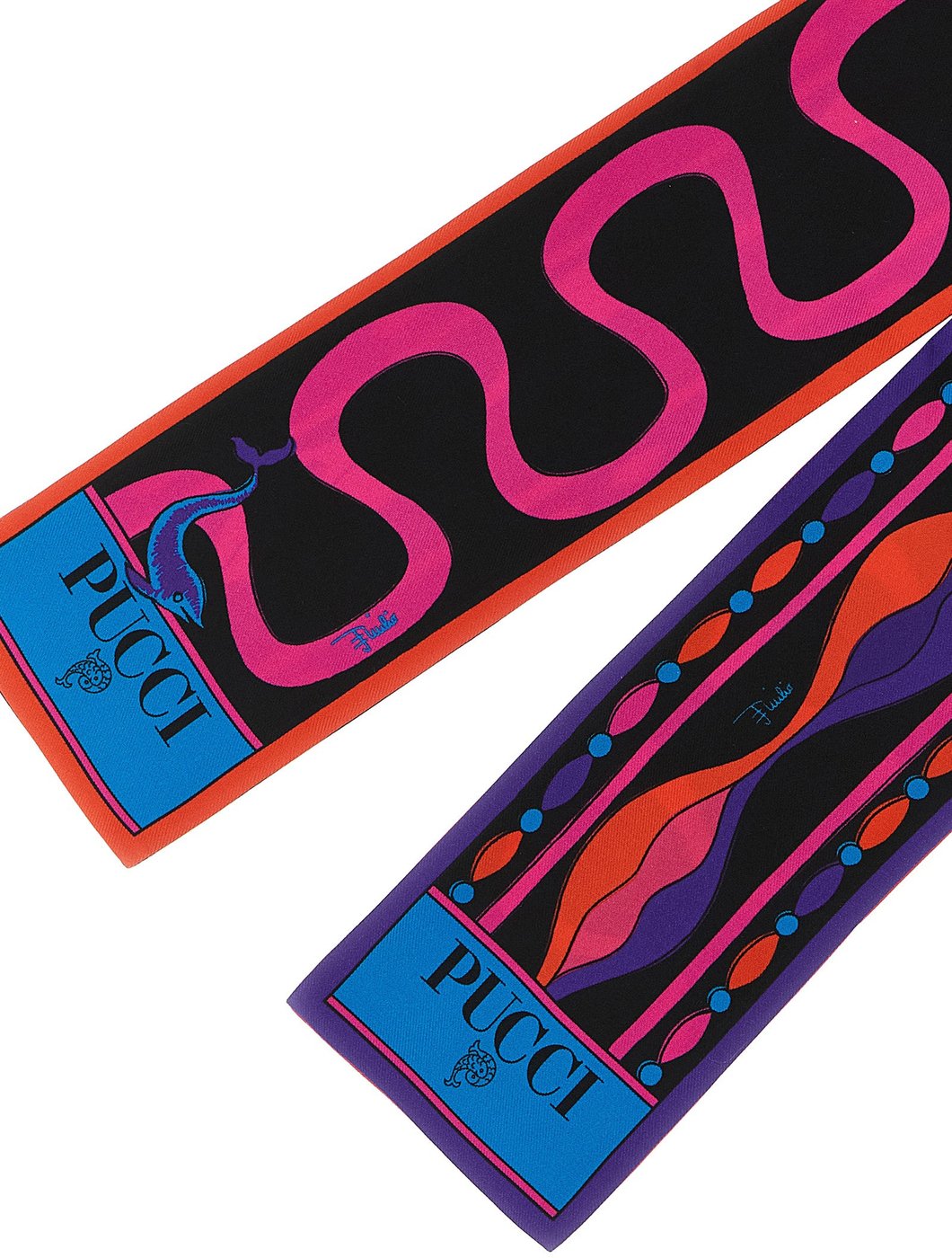 Geometric Patterned Silk Scarf