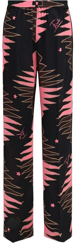 Emilio Pucci Multicolor Silk Casual Pants