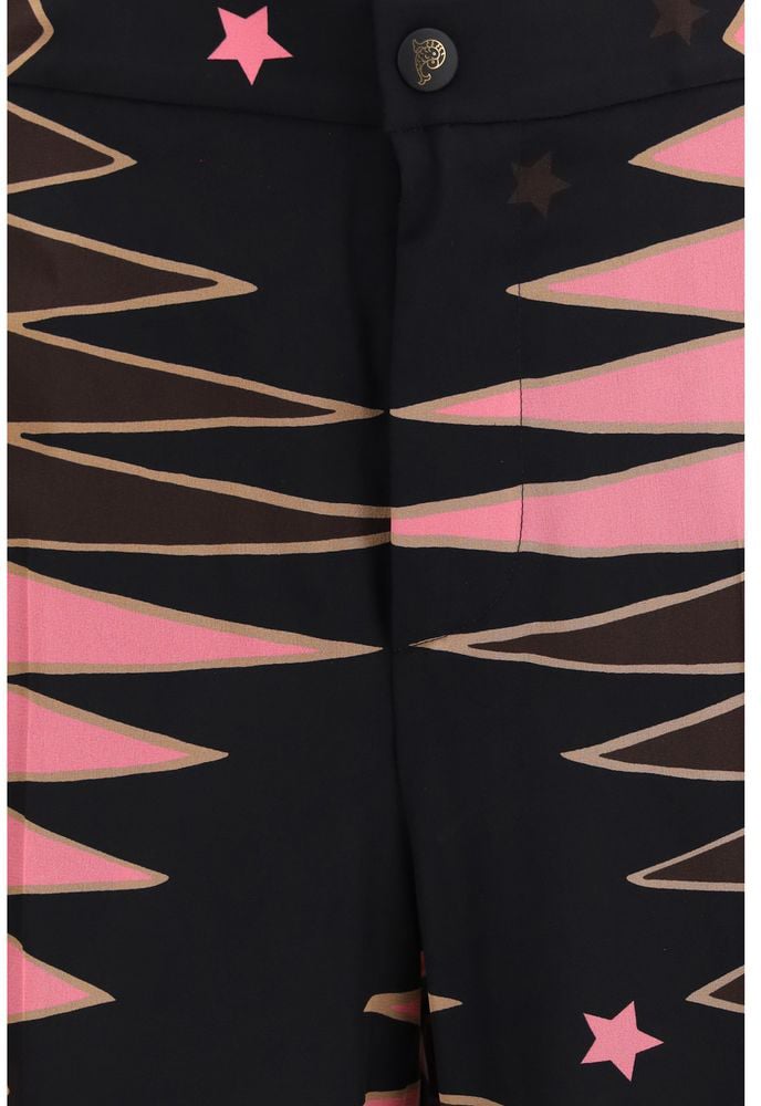 Emilio Pucci Multicolor Silk Casual Pants