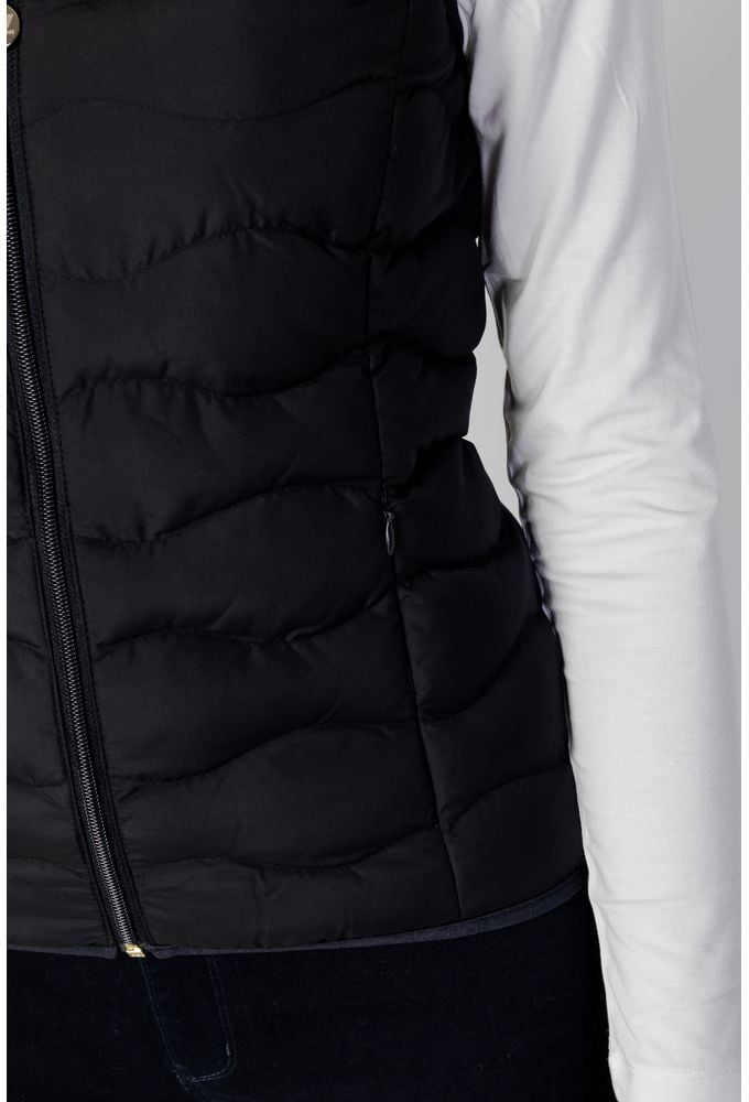 EA7 Emporio Armani Black Polyester Sleeveless Jacket