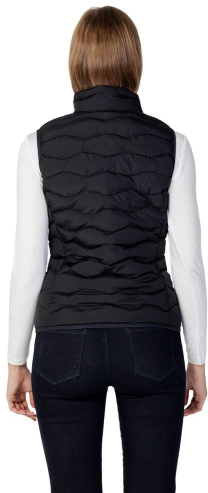 EA7 Emporio Armani Black Polyester Sleeveless Jacket
