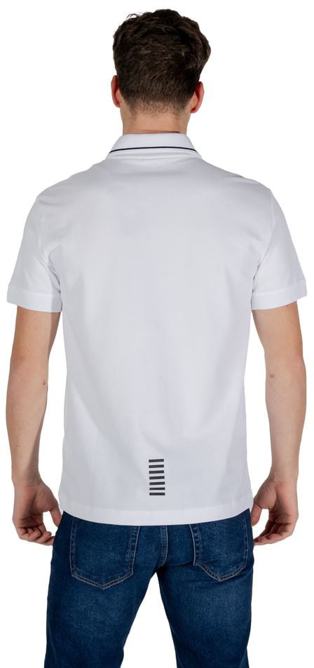 EA7 Emporio Armani White Cotton Polo Shirt