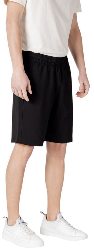 EA7 Emporio Armani Black Cotton Bermuda Shorts