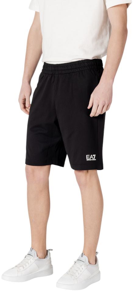EA7 Emporio Armani Black Cotton Bermuda Shorts