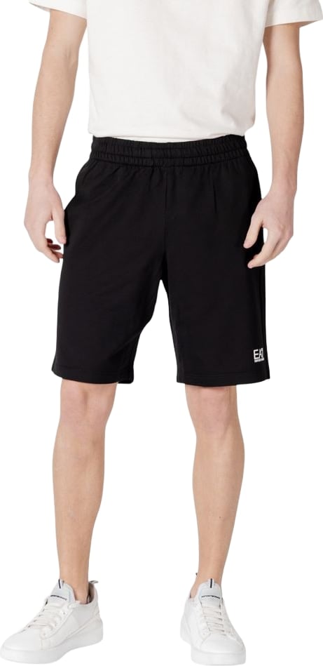 EA7 Emporio Armani Black Cotton Bermuda Shorts