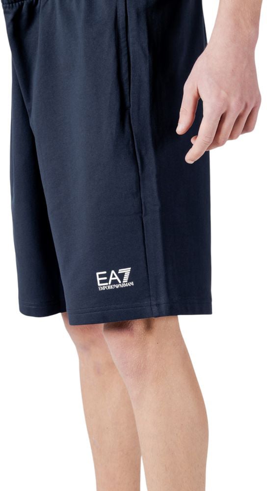 EA7 Emporio Armani Blue Cotton Bermuda Shorts
