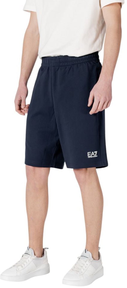 EA7 Emporio Armani Blue Cotton Bermuda Shorts