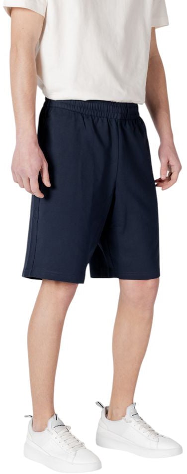 EA7 Emporio Armani Blue Cotton Bermuda Shorts