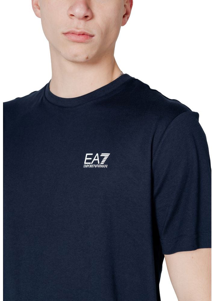 EA7 Emporio Armani Blue Cotton T-Shirt