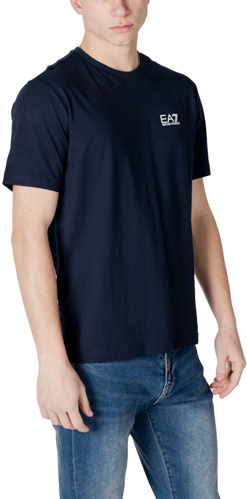 EA7 Emporio Armani Blue Cotton T-Shirt