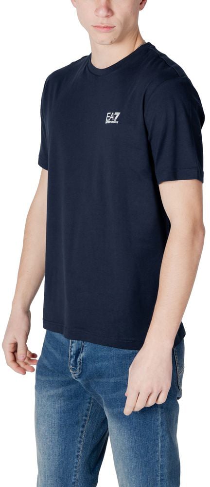 EA7 Emporio Armani Blue Cotton T-Shirt