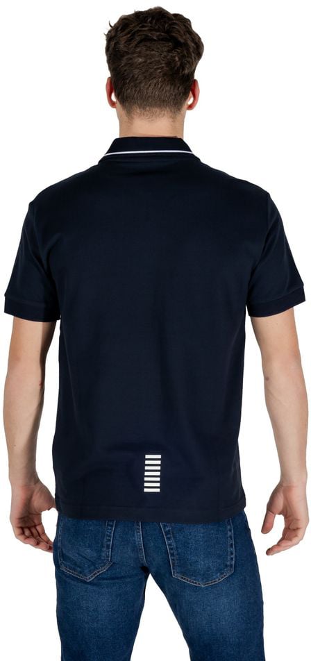 EA7 Emporio Armani Blue Cotton Polo Shirt