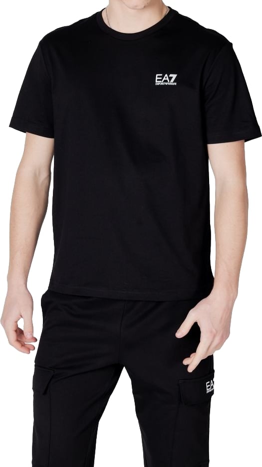 EA7 Emporio Armani Black And White Cotton Sportswear