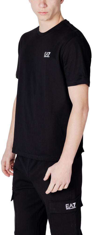 EA7 Emporio Armani Black And White Cotton Sportswear