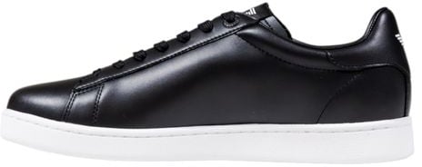 EA7 Emporio Armani Black Leather Sneakers