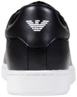 EA7 Emporio Armani Black Leather Sneakers