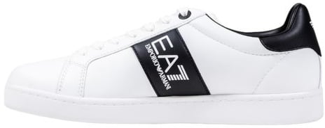 EA7 Emporio Armani Black And White Leather Low Top Sneakers
