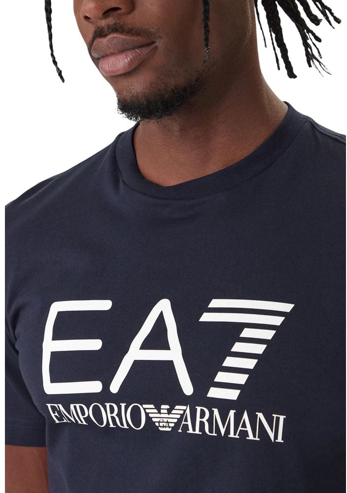 EA7 Emporio Armani Blue Cotton T-Shirt