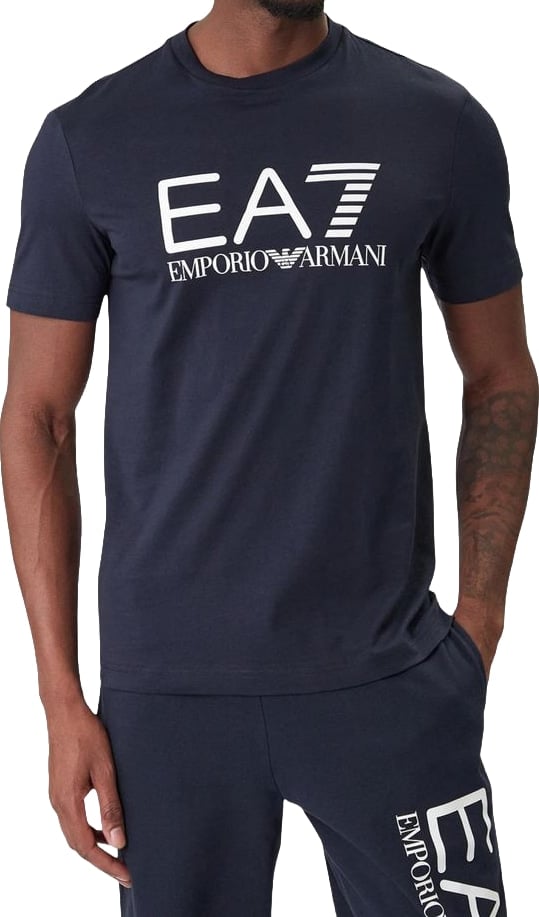 EA7 Emporio Armani Blue Cotton T-Shirt