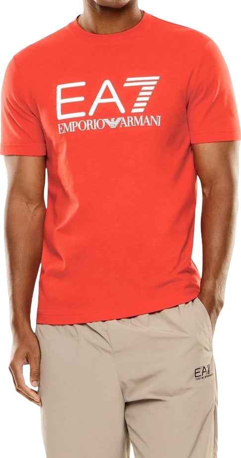 EA7 Emporio Armani Red Cotton T-Shirt