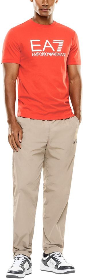 EA7 Emporio Armani Red Cotton T-Shirt