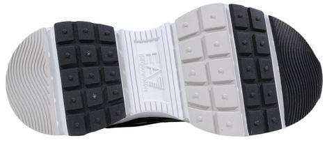 EA7 Emporio Armani Black And White Polyester Athletic Sneakers