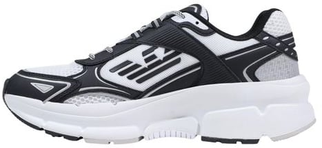 EA7 Emporio Armani Black And White Polyester Athletic Sneakers