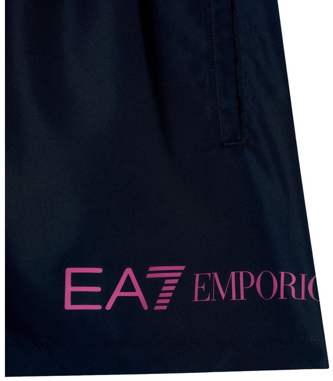EA7 Emporio Armani Blue Polyester Swim Shorts