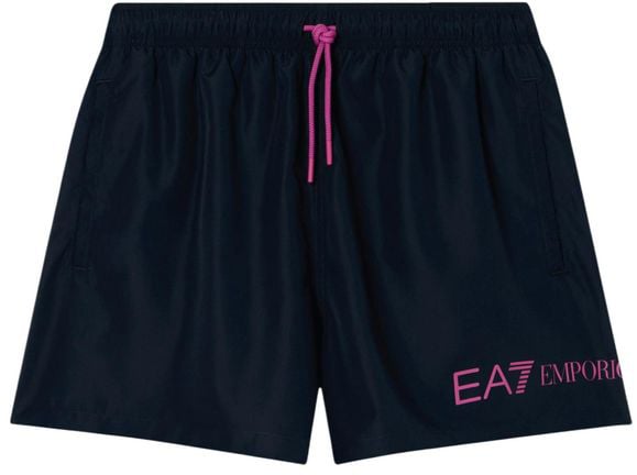 EA7 Emporio Armani Blue Polyester Swim Shorts