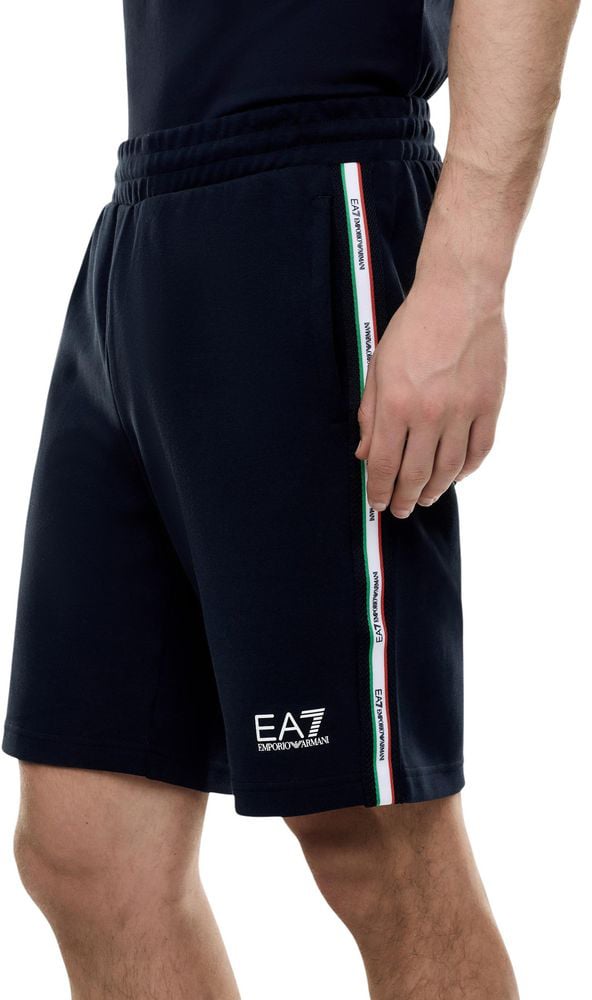 EA7 Emporio Armani Blue Cotton Knee Length