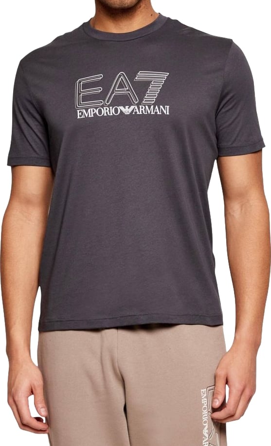 EA7 Emporio Armani Gray Cotton T-Shirt