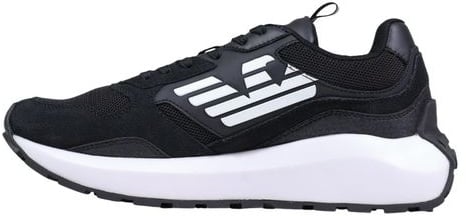 EA7 Emporio Armani Black And White Polyethylene Athletic Sneakers