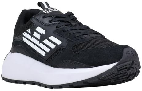 EA7 Emporio Armani Black And White Polyethylene Athletic Sneakers