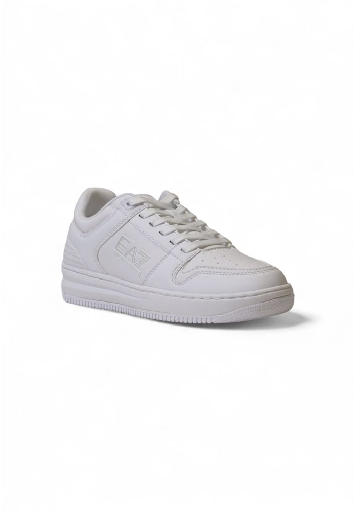 EA7 Emporio Armani White Polyester Athletic Sneakers