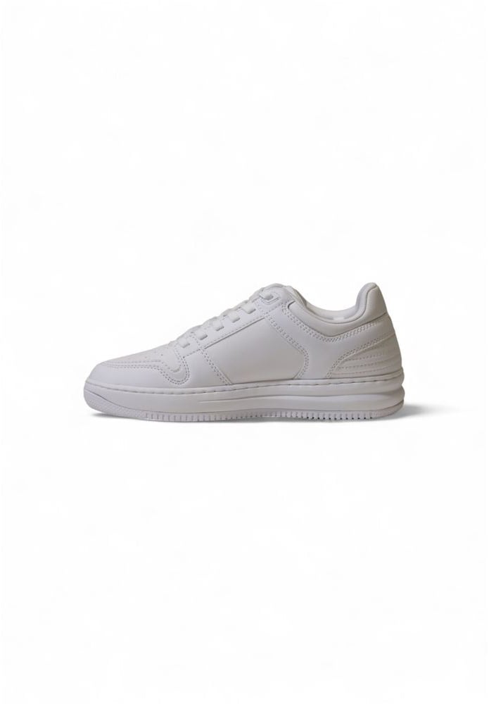 EA7 Emporio Armani White Polyester Athletic Sneakers