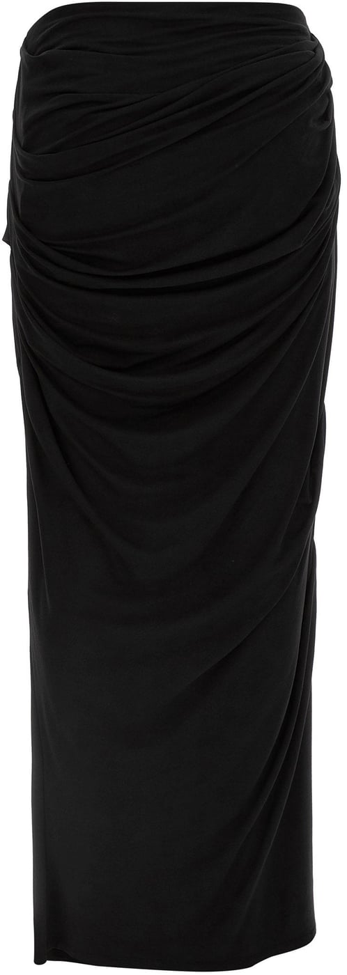 Entire Studios Black Viscose Mini Skirt