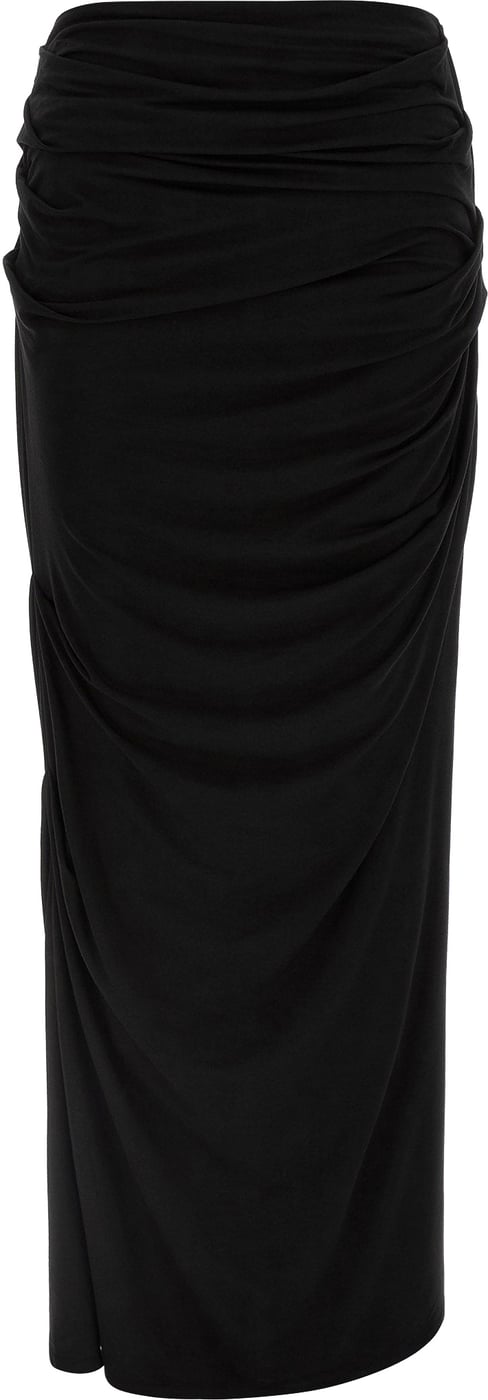 Entire Studios Black Viscose Mini Skirt