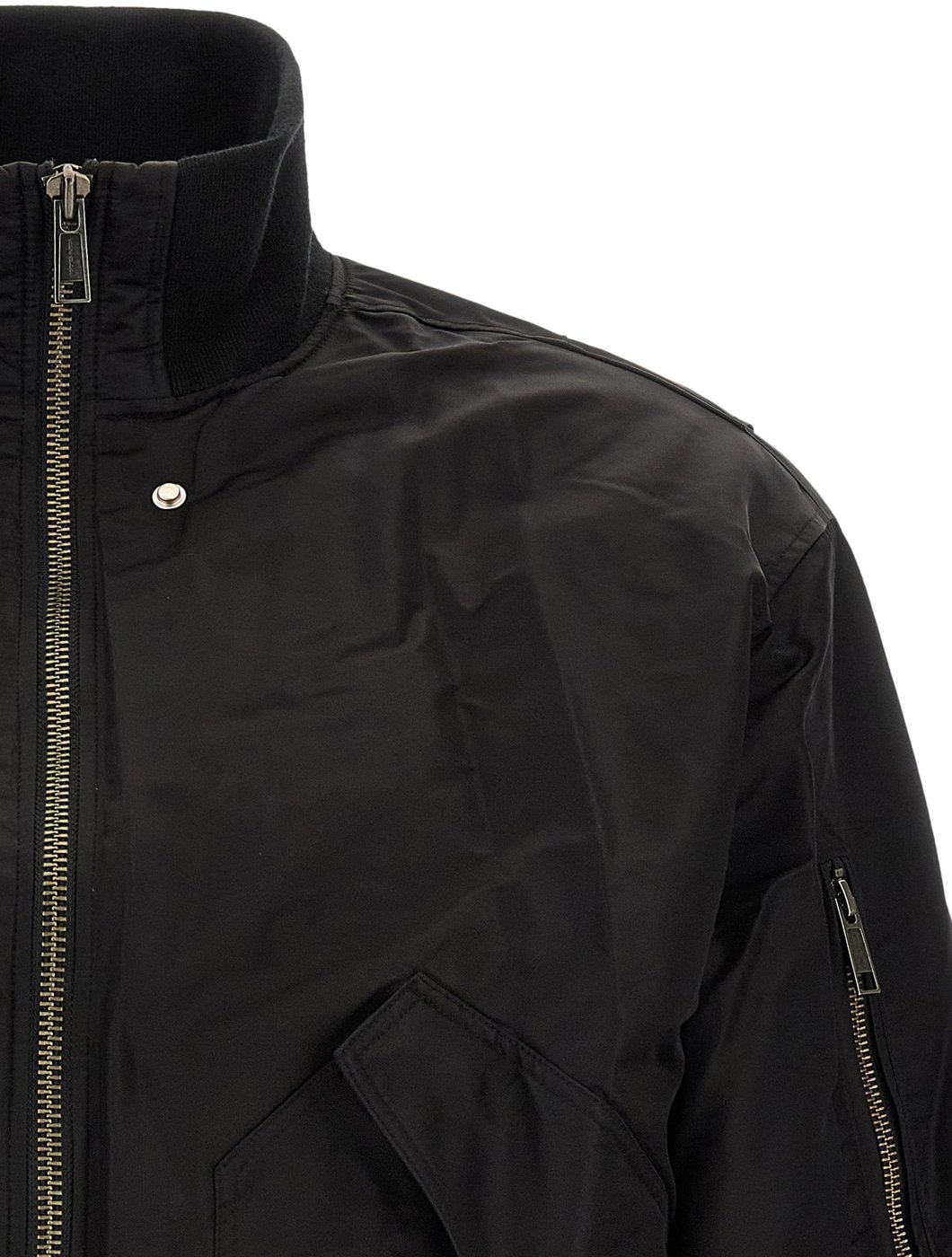 Entire Studios Black Nylon Bomber